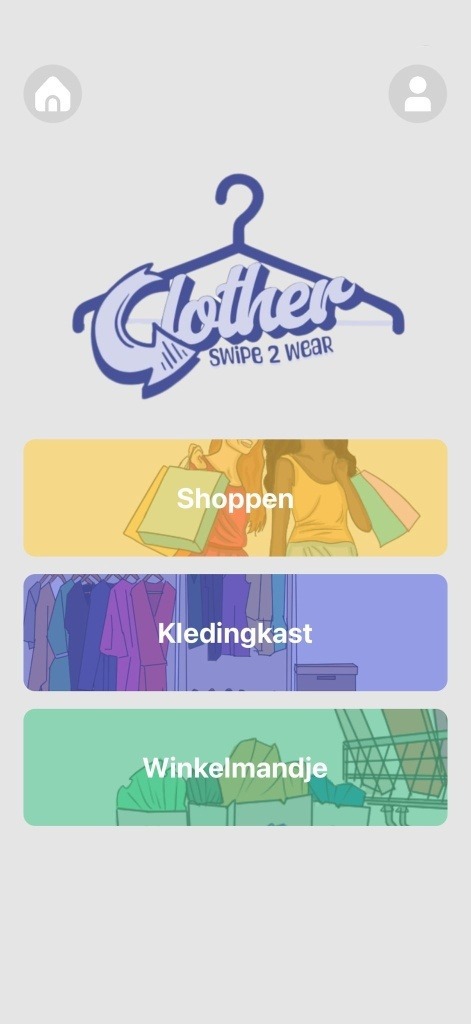 Clother homescherm